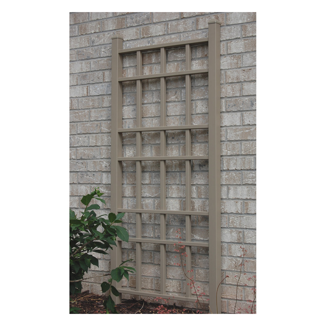 Dura-Trel Cottage 28x66 Inch PVC Vinyl Outdoor Patio Trellis with Anchors